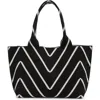 Bcbg Chevron Stripe Woven Tote Bag In Black