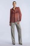 Bcbg Chiffon Button Down In Pattern