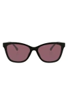 Bcbg Classic Square 54mm Sunglasses In Shiny Black
