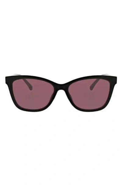 Bcbg Classic Square 54mm Sunglasses In Shiny Black