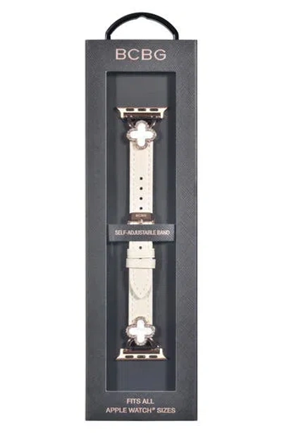 Bcbg Clover Embellished Apple Watch® Watchband In Neutral
