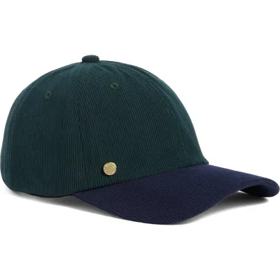 Bcbg Colorblocked Corduroy Baseball Cap In Teal