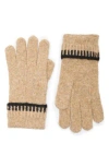 Bcbg Contrast Stitch Gloves In Brown