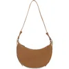 Bcbg Convertible Crescent Shoulder Bag In Brown