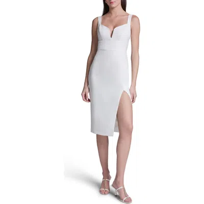 Bcbg Creoe Scuba Midi Dress In White