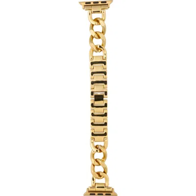 Bcbg Cuban Link Apple Watch® Watchband In Gold