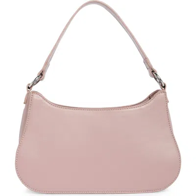 Bcbg Curvy Faux Leather Baguette Bag In Dusty Pink