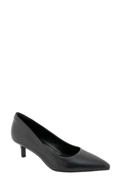 Bcbg Daven Pointed Toe Kitten Heel Pump In Black