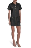 Bcbg Women's Short Sleeve Shirt Dress In Black