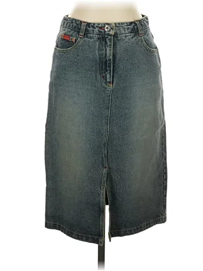Pre-owned Bcbg Denim Skirt In Blue