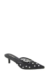 Bcbg Dixy Pointed Toe Kitten Heel Mule In Black