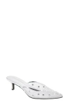 Bcbg Dixy Pointed Toe Kitten Heel Mule In Silver