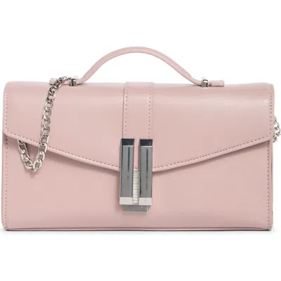 Bcbg Double Bar Shoulder Clutch In Dusty Pink
