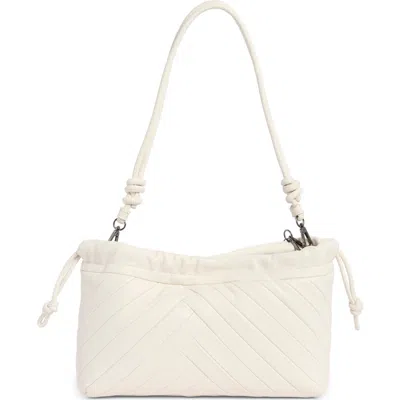 Bcbg Drawstring Crossbody Bag In White
