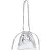 Bcbg Drawstring Metallic Bag In Silver