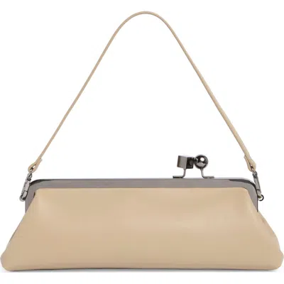 Bcbg East/west Frame Shoulder Bag In Brown