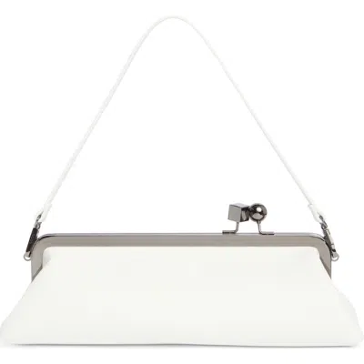 Bcbg East/west Frame Shoulder Bag In White