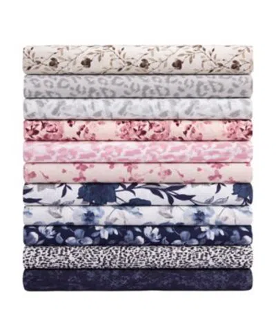 Bcbg Elegant Floral Microfiber Sheet Sets With Extra Pillowcases In Gardenia White