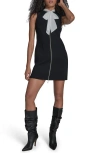 Bcbg Embellished Bow Minidress In Black