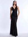 Bcbg Sequin-embellished Cutout Gown