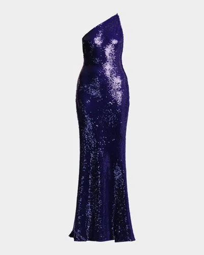 Bcbg Estelle Open-back Sequin Column Gown
