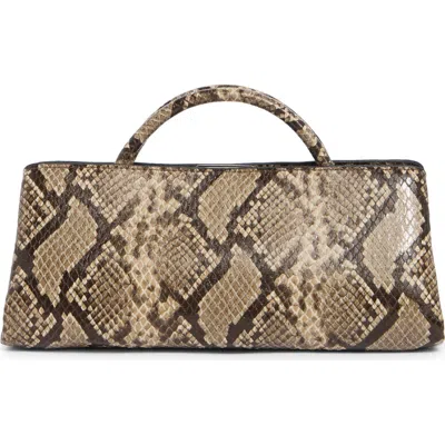 Bcbg Ew Frame Faux Leather Satchel In Tan