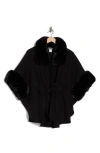 Bcbg Faux Fur Belted Topper In Black