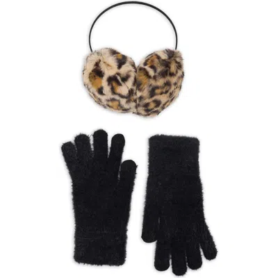Bcbg Faux Fur Earmuff & Glove Set In Multi