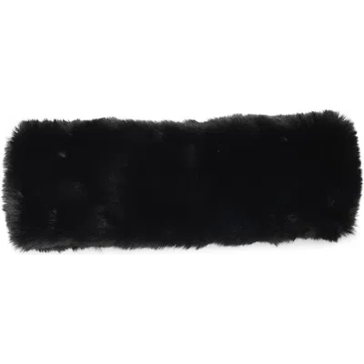 Bcbg Faux Fur Headband In Black