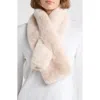 Bcbg Faux Fur Pull-through Scarf In Neutral