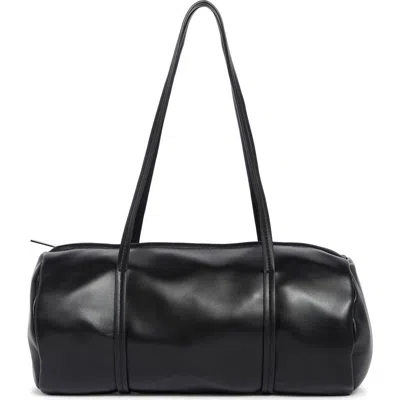 Bcbg Faux Leather Barrel Bag In Black
