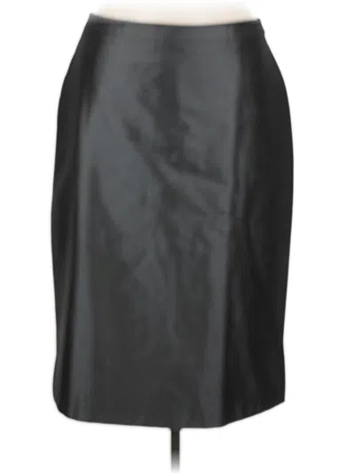 Pre-owned Bcbg Faux Leather Skirt In Black