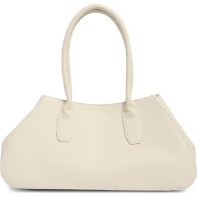 Bcbg Faux Leather Top Handle Satchel In Almond