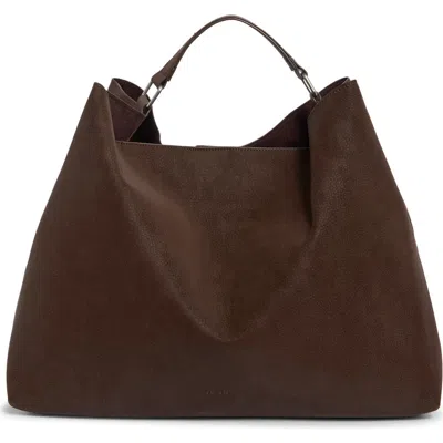 Bcbg Faux Leather Top Handle Tote In Dark Chocolate