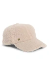 Bcbg Faux Shearling Baseball Cap In Pink