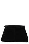 Bcbg Faux Suede Clutch In Black