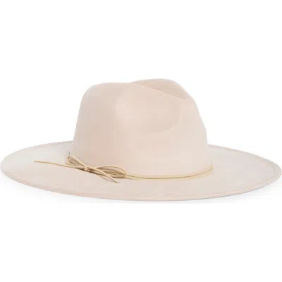 Bcbg Faux Suede Oversize Panama Hat In Oat