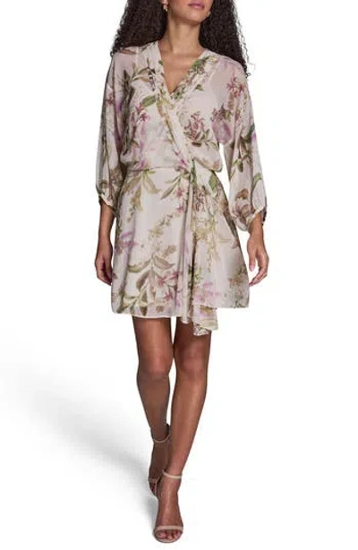 Bcbg Faux Wrap Dress In Neutral