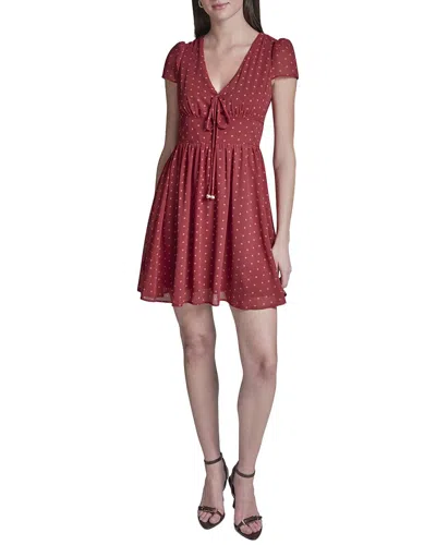 Bcbg Fit And Flare Dress In Ezq-tscna Clay/bellini Blsh