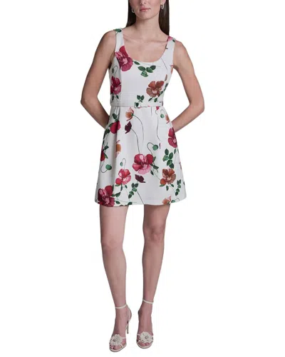 Bcbg Fit And Flare Dress In White