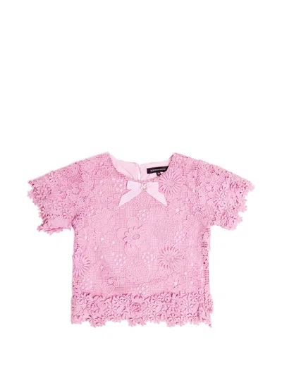 Bcbg Kids' Floral Lace Top In Pink