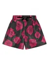 Bcbg Floral-print Shorts In Black