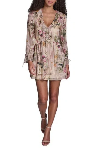 Bcbg Floral Printed Chiffon Minidress In Multi