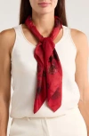 Bcbg Floral Shadow Square Scarf In Red