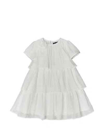 Bcbg Kids' Floral Tiered Dress In White