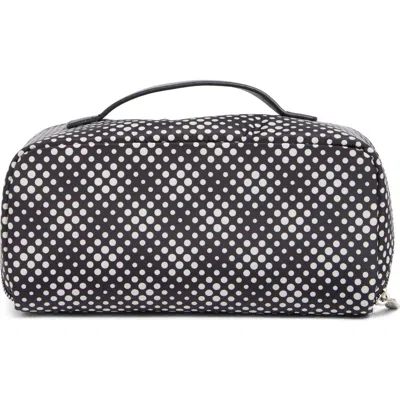 Bcbg Fold Out Cosmetic Case In Black And White Dots
