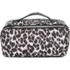 Bcbg Fold Out Cosmetic Case In Tan Leopard