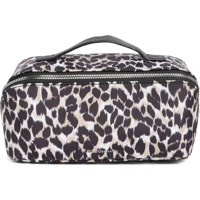 Bcbg Fold Out Cosmetic Case In Tan Leopard