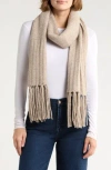 Bcbg Fringe Trim Muffler Scarf In Neutral