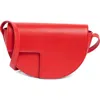 Bcbg Geo Half Moon Crossbody Bag In Radiant Red